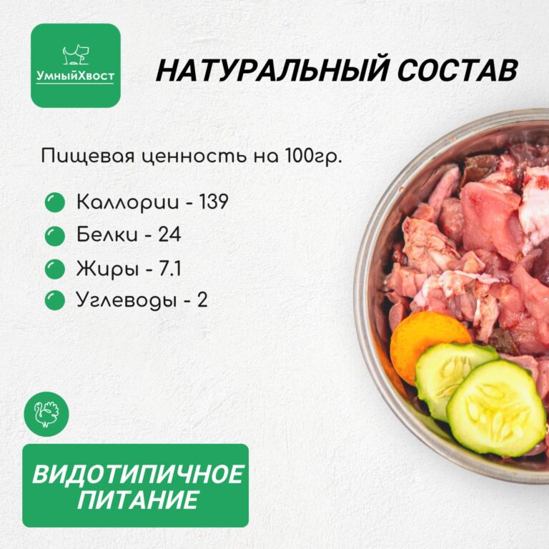 Рацион питания для собак из индейки